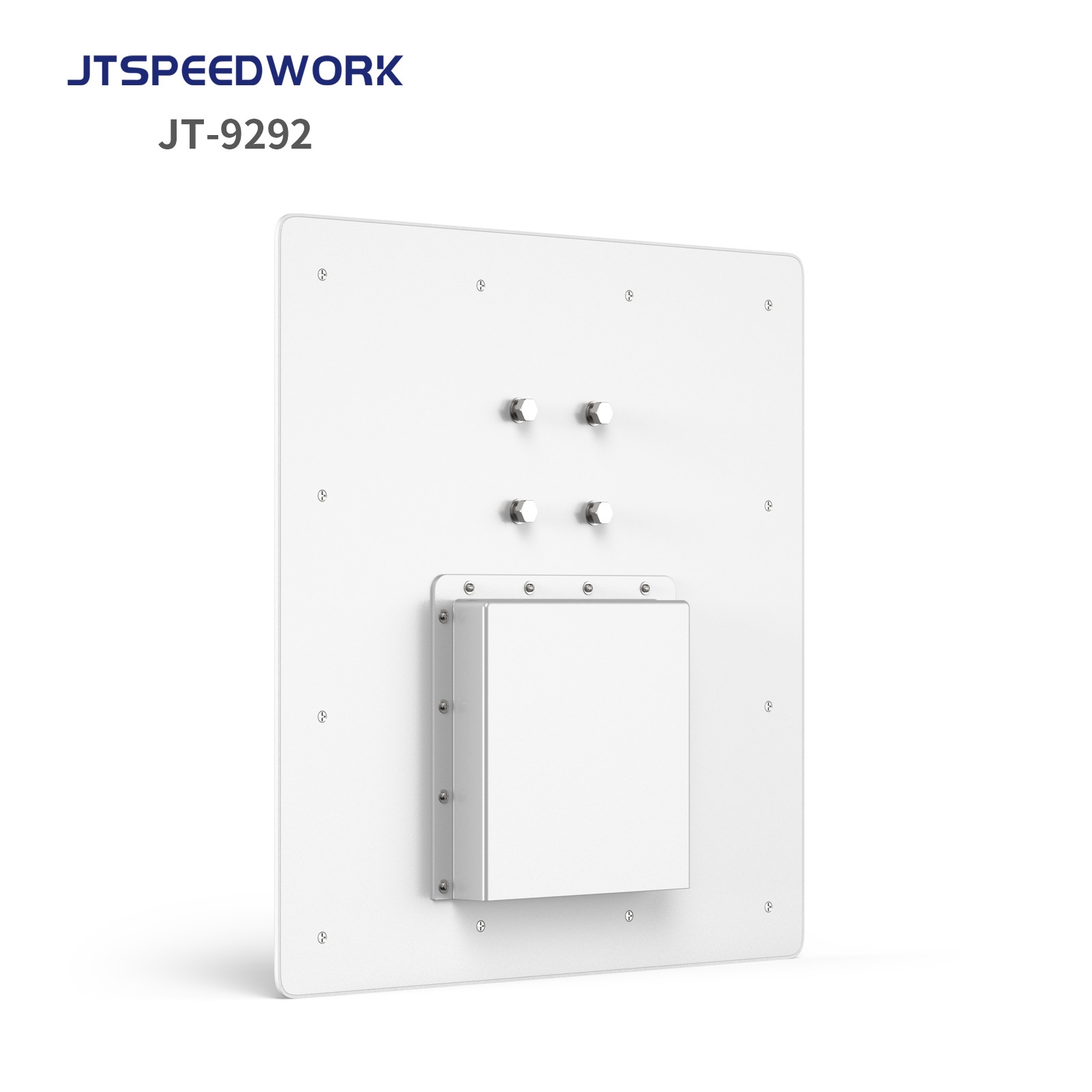 Lector RFID UHF integrado JT-9292 de largo alcance (0-30 m) con lectura de múltiples etiquetas (860-960 MHz).