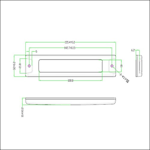Etiqueta RFID UHF sobre metal JT-K15532 de 155*32*3,5 mm, fabricada en ABS.