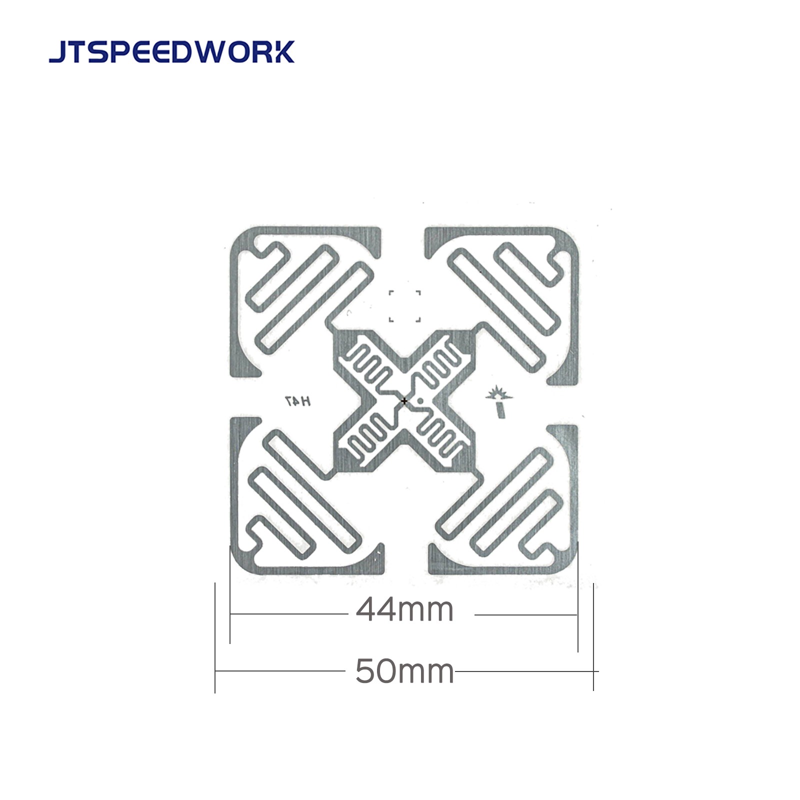 Etiqueta adhesiva JT-IH47 50*50mm UHF RFID 860-960MHz UCODE 9