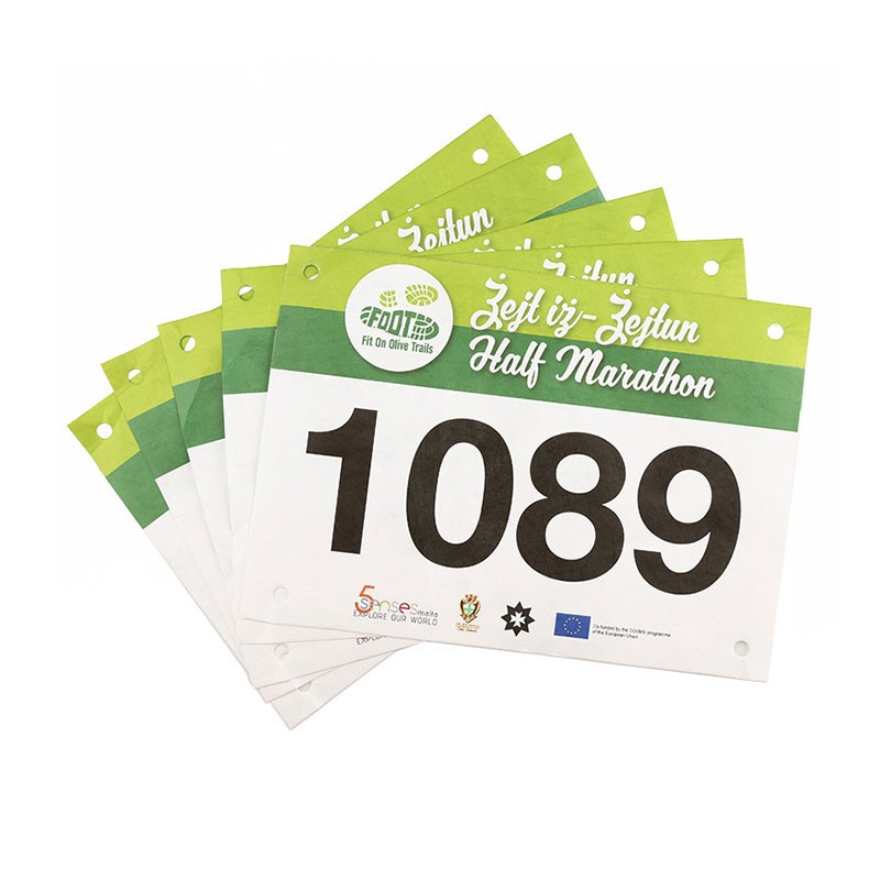 Etiqueta RFID Tyvek impermeable para maratón JT-240190 902-928MHZ