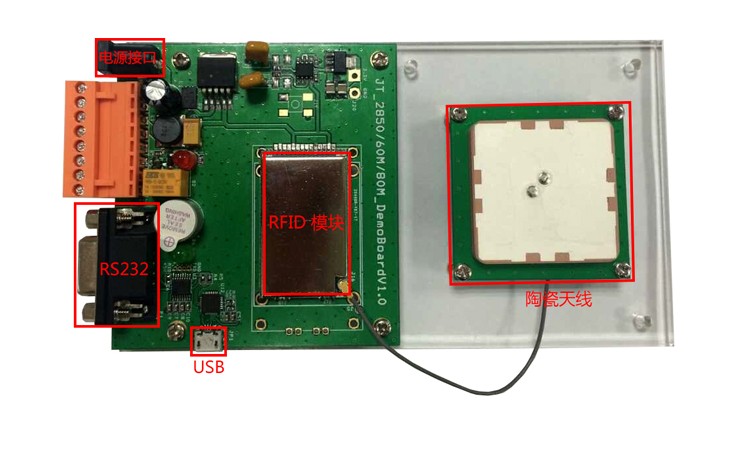 Módulo RFID UHF de tamaño pequeño para PDA, 41x25 mm, ISO18000 6C, 0-100 cm, 0-100 cm