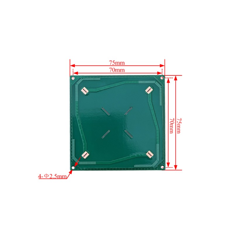 Antena espiral polarizada circularmente RFID UHF JT-T075R de 4 dBi y 860-960 MHz