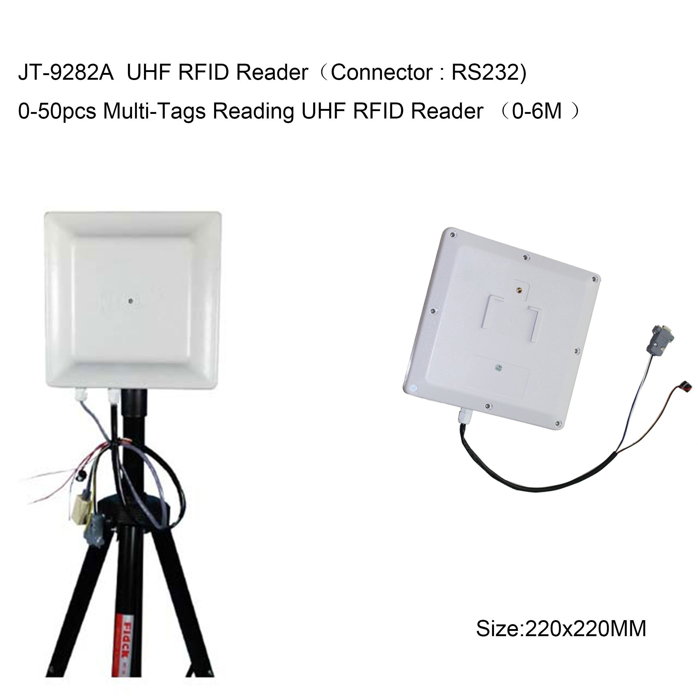 Lector RFID UHF de rango medio R2000 con múltiples etiquetas (0-6 m)