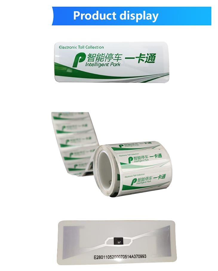 Etiqueta RFID UHF de 860-960 MHz para parabrisas de vehículos