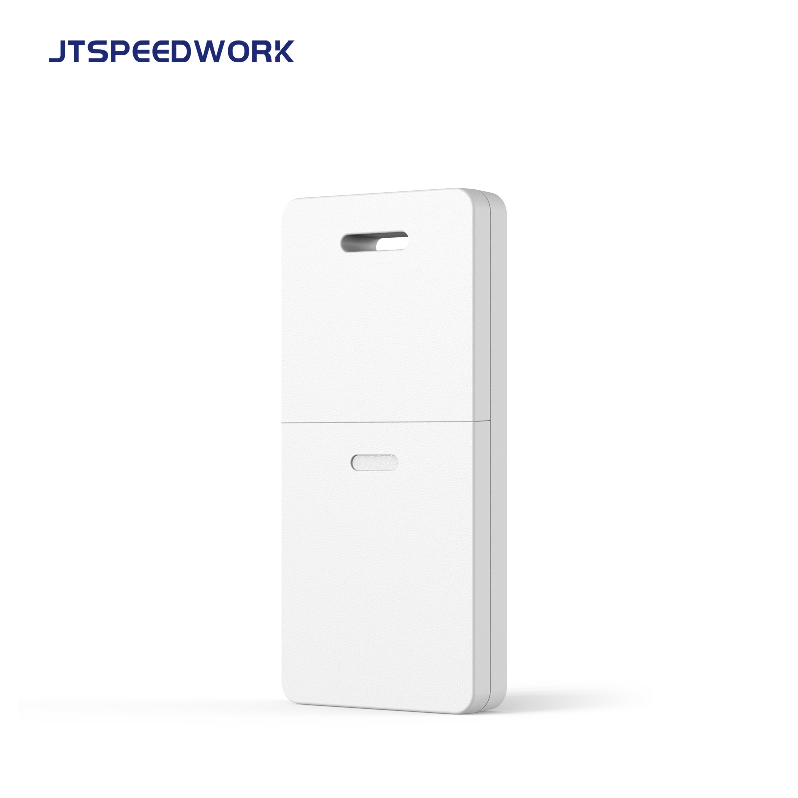 Etiqueta RFID activa JT-T2490 de 2,4 GHz para gestión de inventario con batería reemplazable.