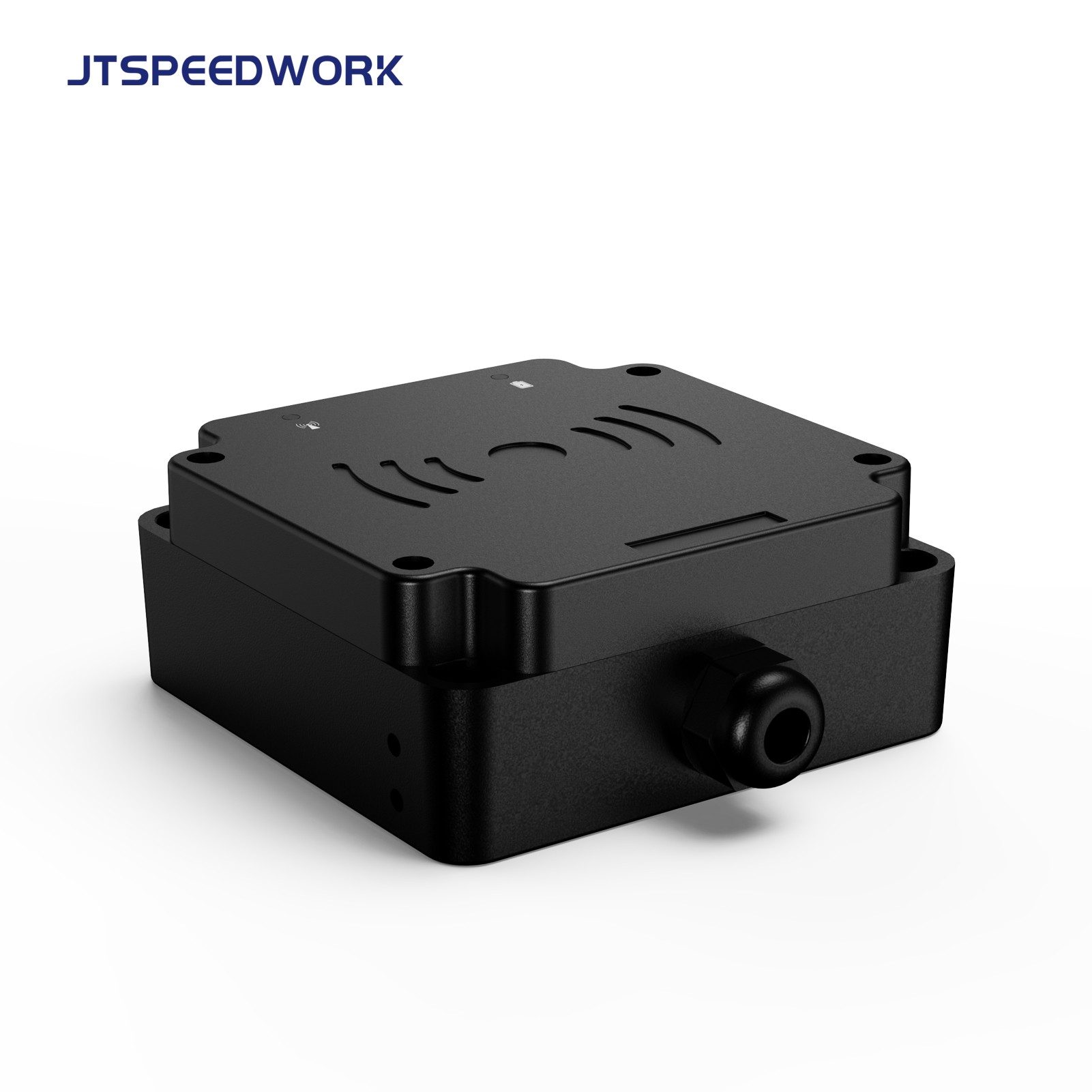 Lector RFID UHF de grado industrial JT-7100, 0-3 m, 860-960 MHz.