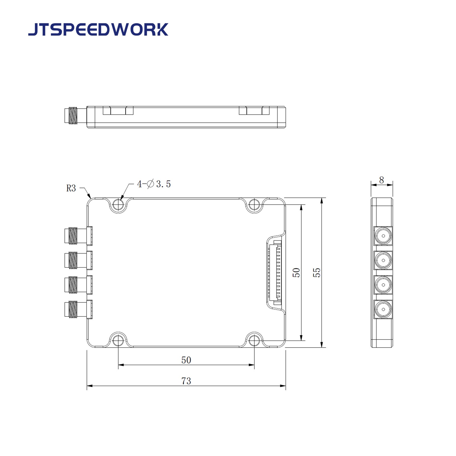 Módulo RFID UHF de 4 puertos JT-2540 TM200 860-960MHz TTL