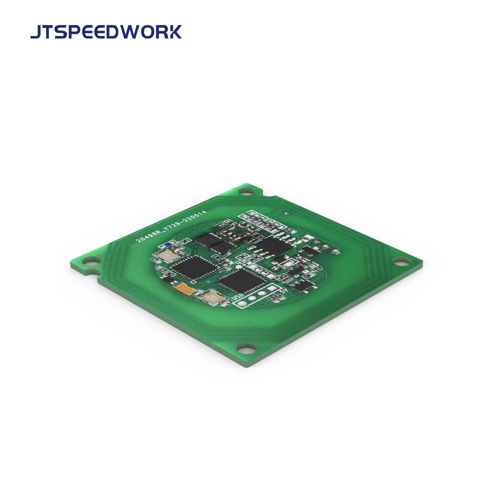 Módulo RFID HF JT-1550 pequeño de 13,56 MHz, compatible con los protocolos ISO 14443A e ISO 15693.