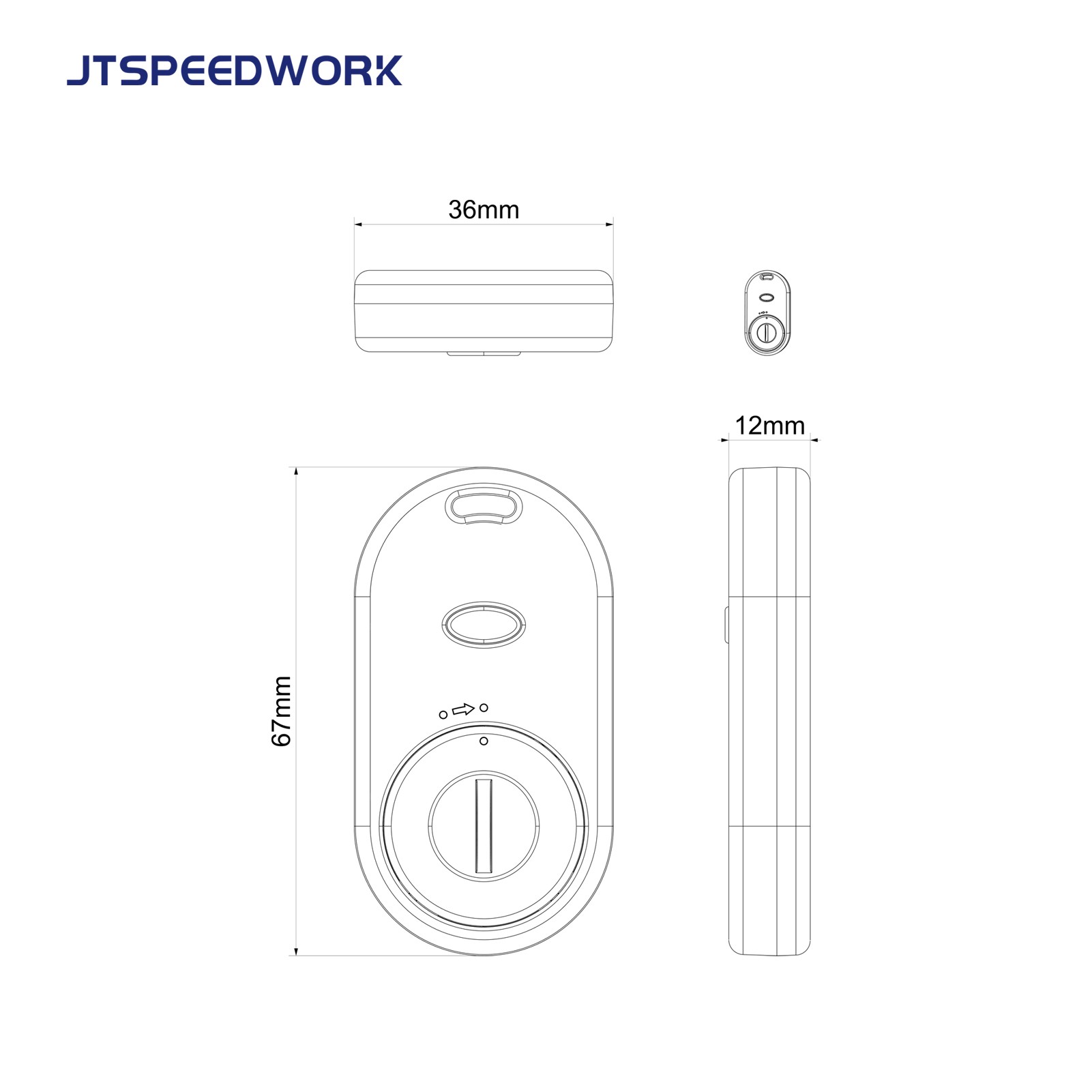 Etiqueta RFID acústica-óptica activa JT-T2483 de 2,4 GHz con luz y sonido.