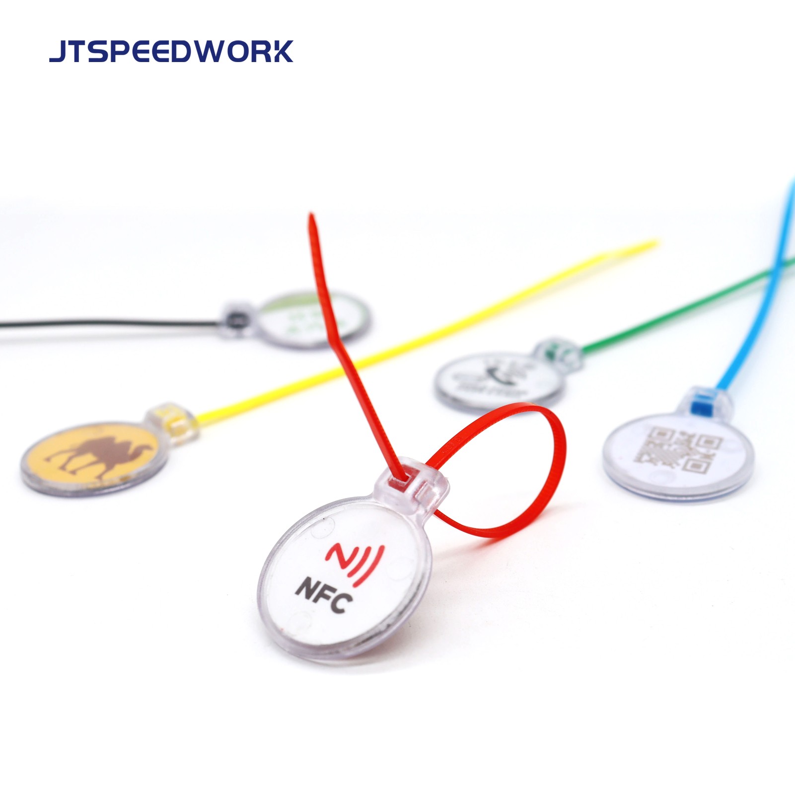 Etiqueta de brida para cables RFID UHF/NFC/LF JT-ZD28T IP67