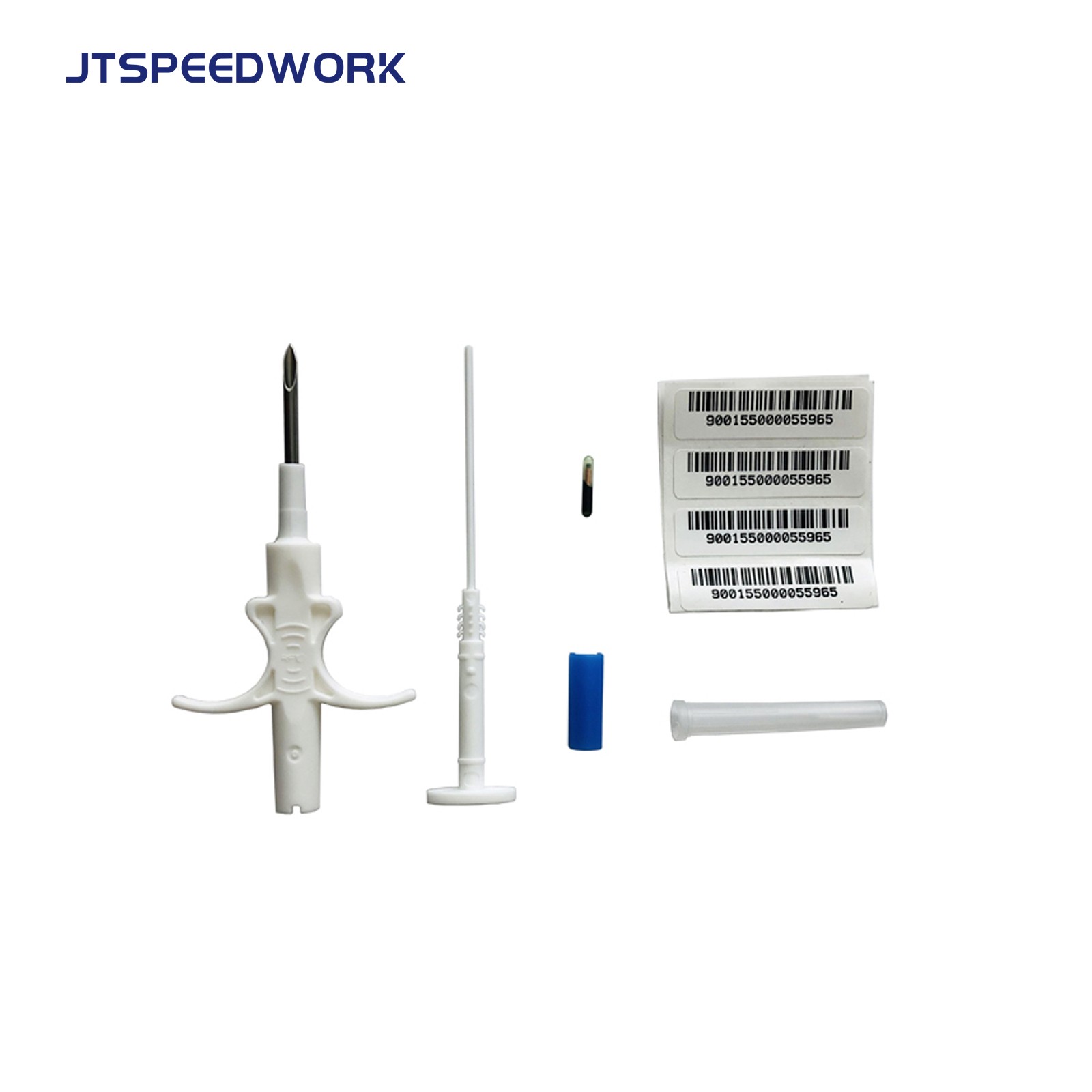 Etiqueta RFID JT-A002, chip de identificación para mascotas, microchip de seguimiento para animales, inyectable, 134,2 kHz, para animales, con aguja desechable.