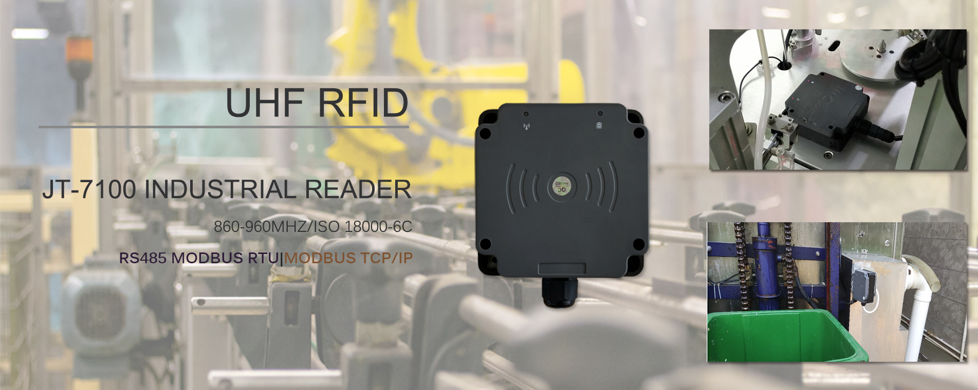 Lector RFID UHF de grado industrial